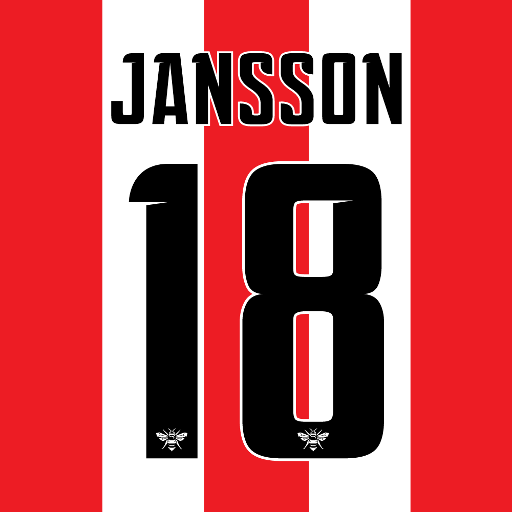 Brentford FC Pontus Jansson Custom Shirt Font