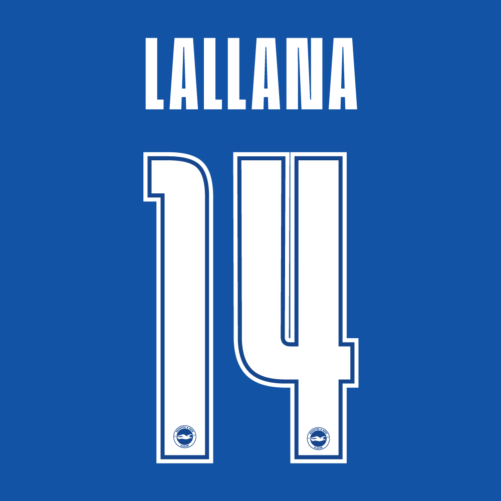 Brighton & Hove Albion Adam Lallana Custom Shirt Font