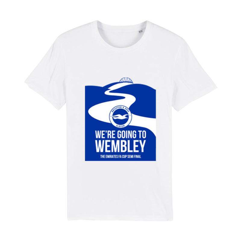 16 Brighton Were Going To Wembley White Tee - Sports Portfolio Page-1
