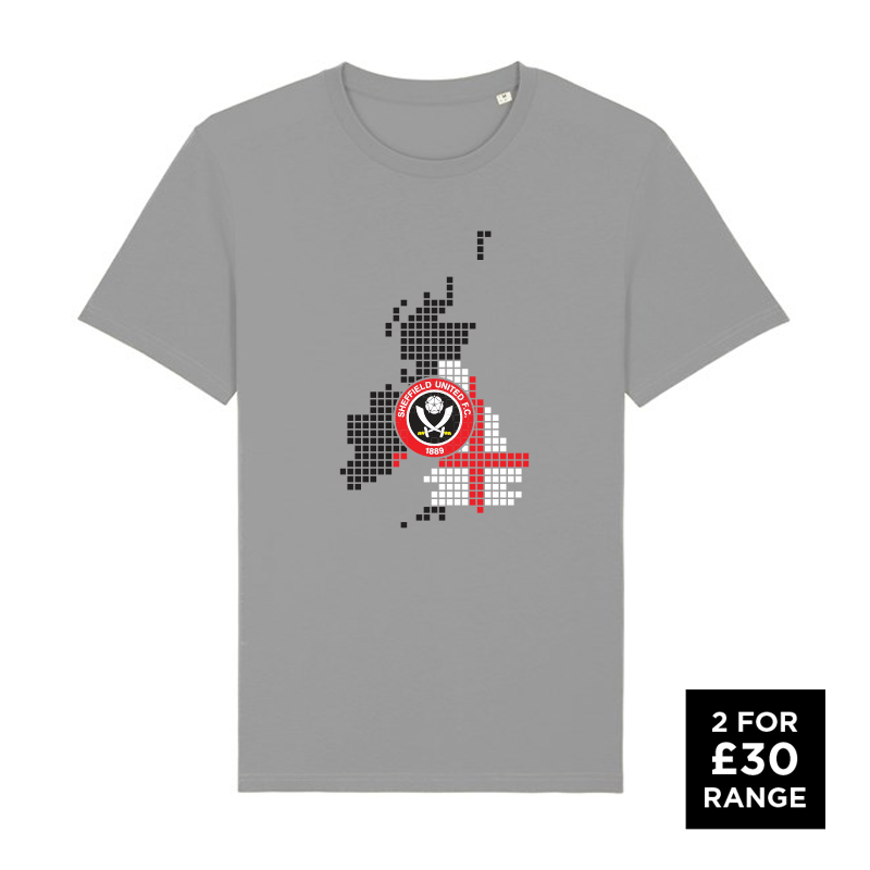 SUFC Map Grey Tee